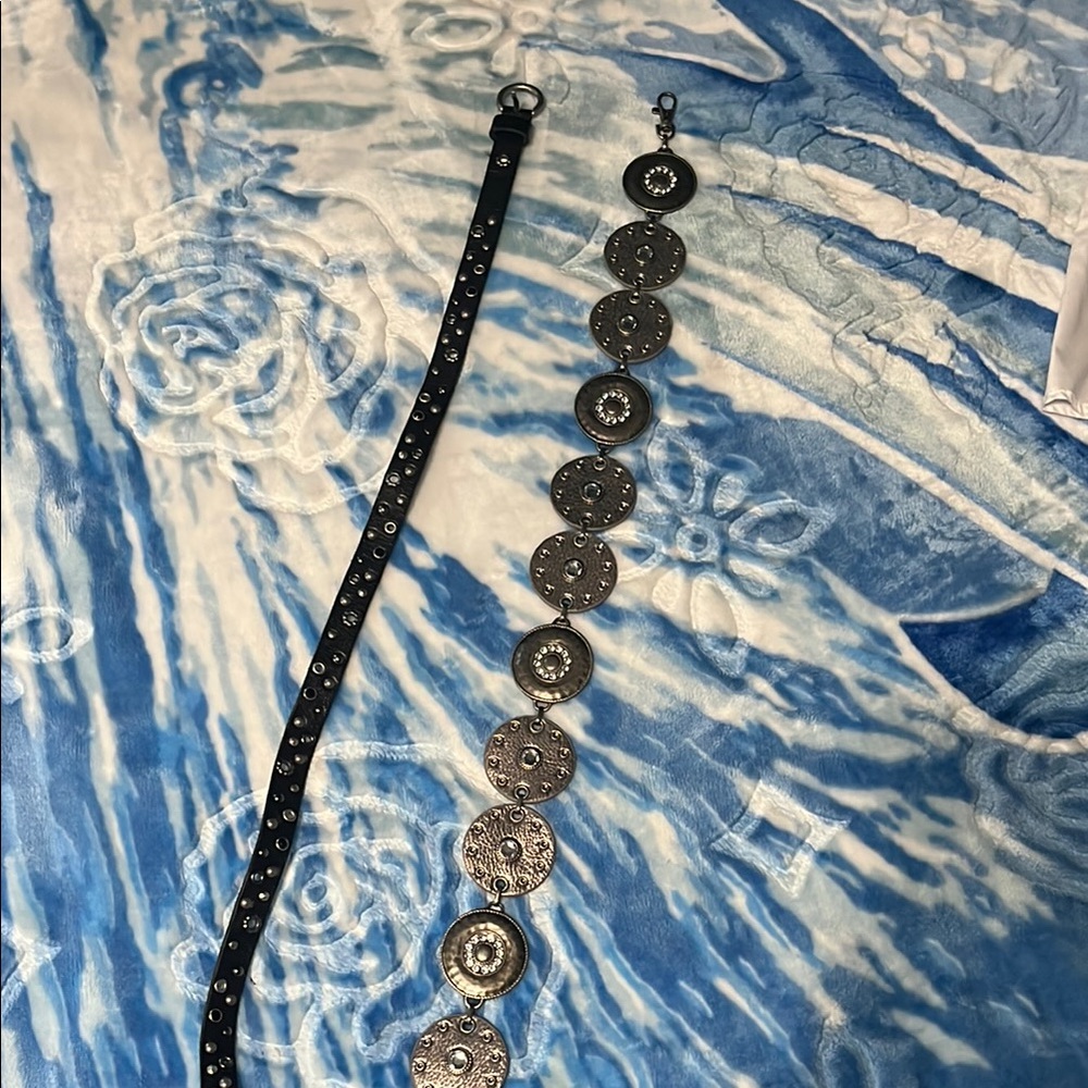 Black and Silver Decorative Belts